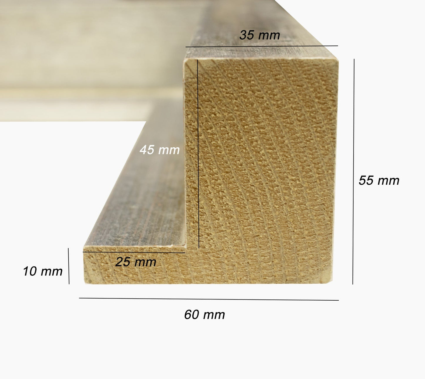 605.301 Bilderrahmen aus Holz mit Blattsilberprofil, Maße 60x55 mm Lombarda cornici S.n.c.