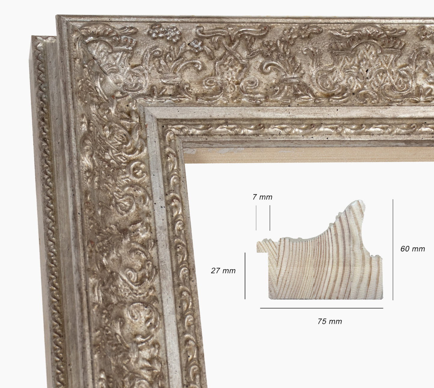 Cadre d'or en bois sur mesure 731.011
