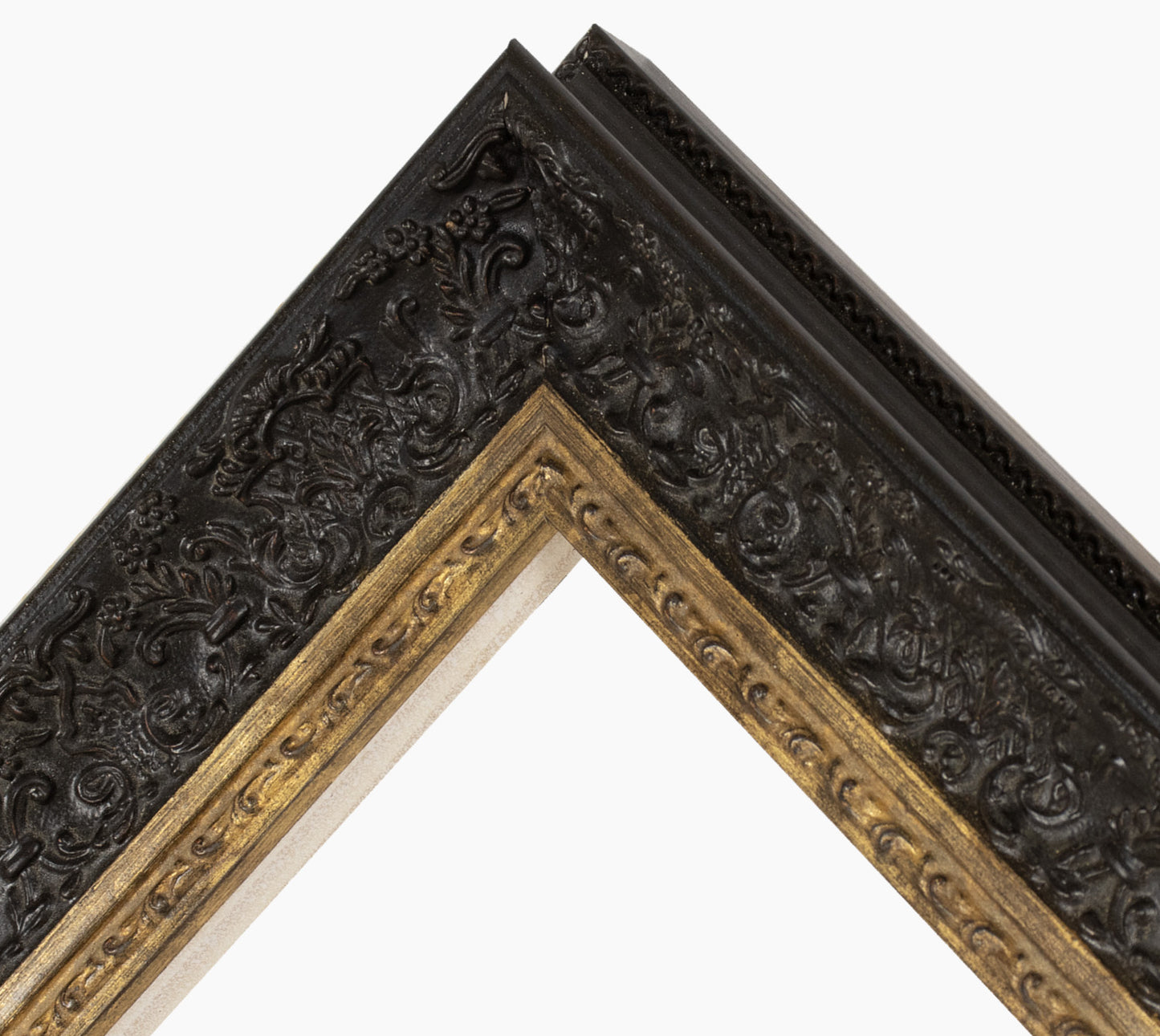 Cadre noire et or en bois sur mesure 731.601