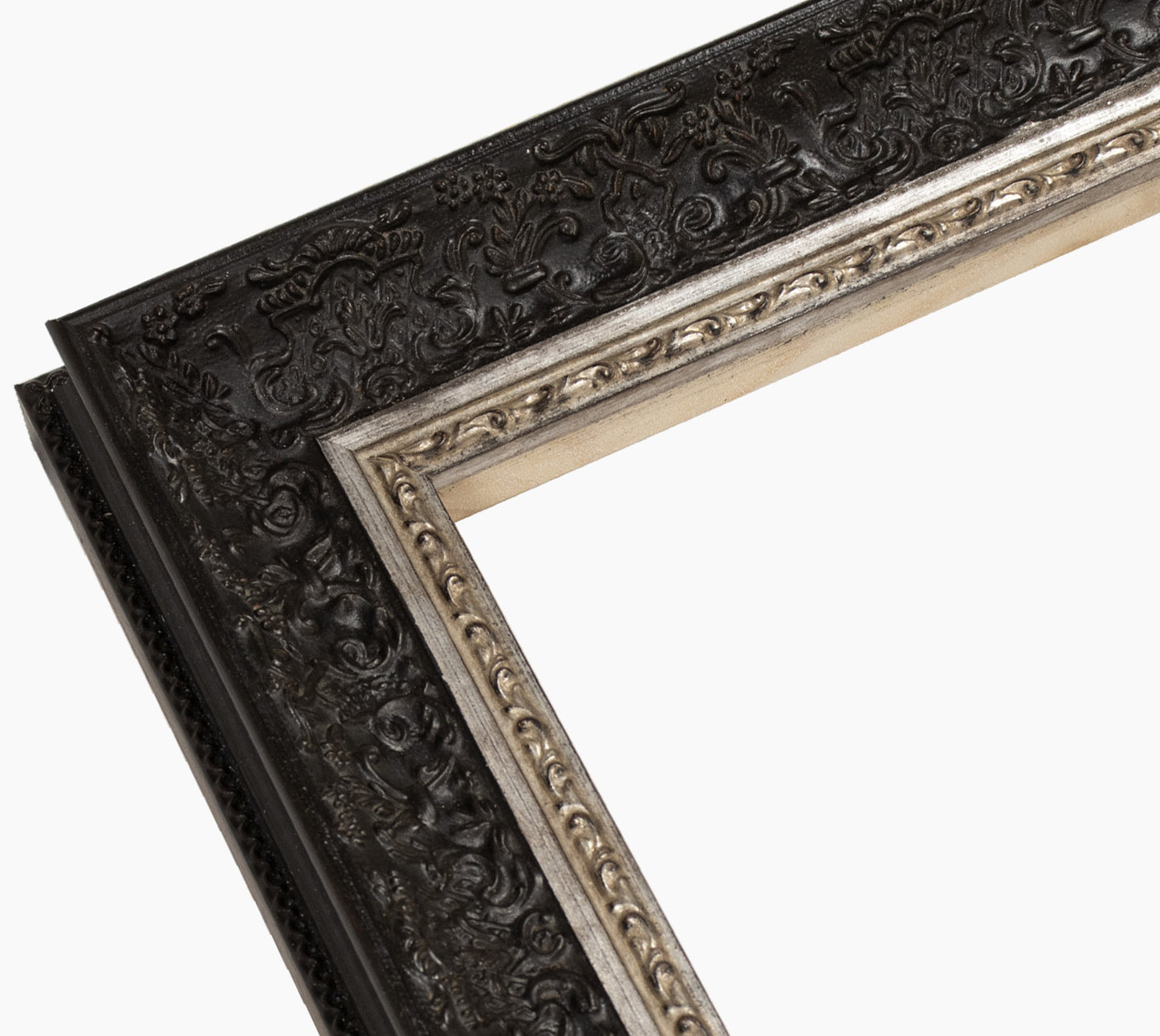 Cadre noire et or en bois sur mesure 731.602