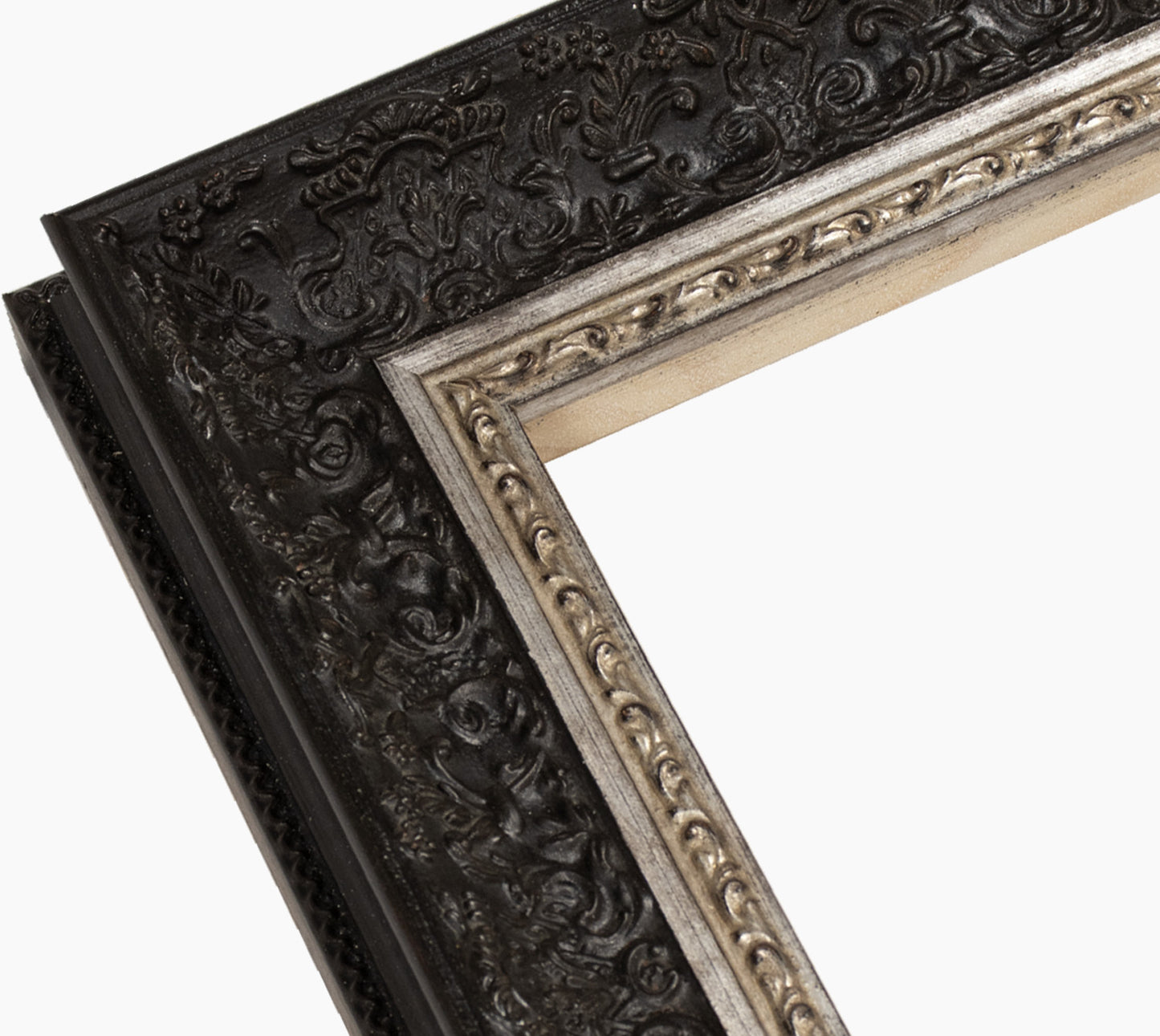 Cadre noire et or en bois sur mesure 731.602
