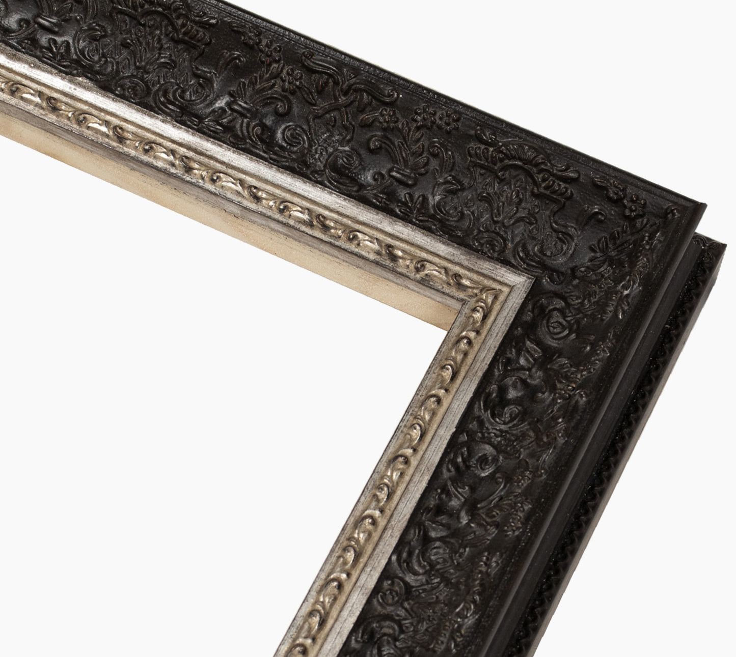 Cadre noire et or en bois sur mesure 731.602