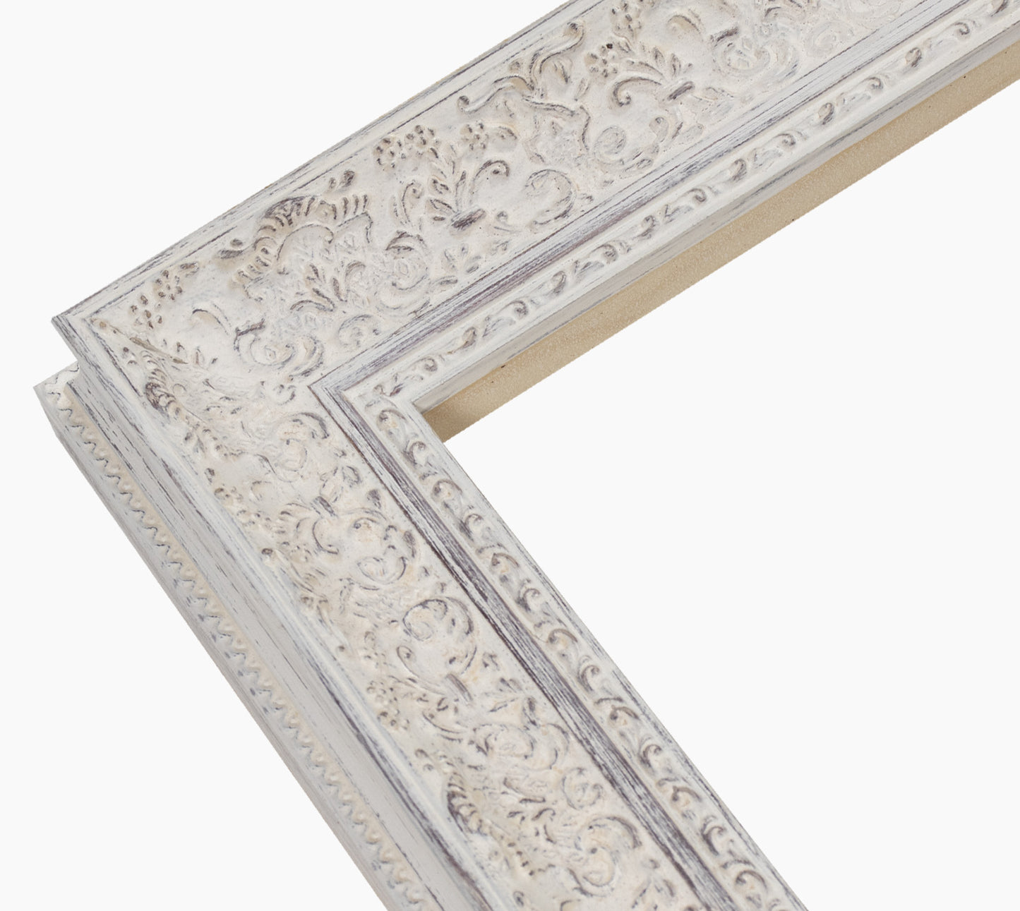 Cadre blanc fond marron en bois sur mesure 731.920