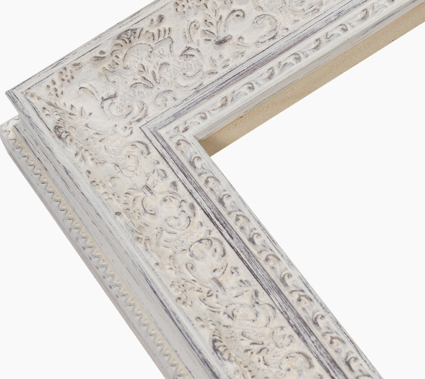 Cadre blanc fond marron en bois sur mesure 731.920