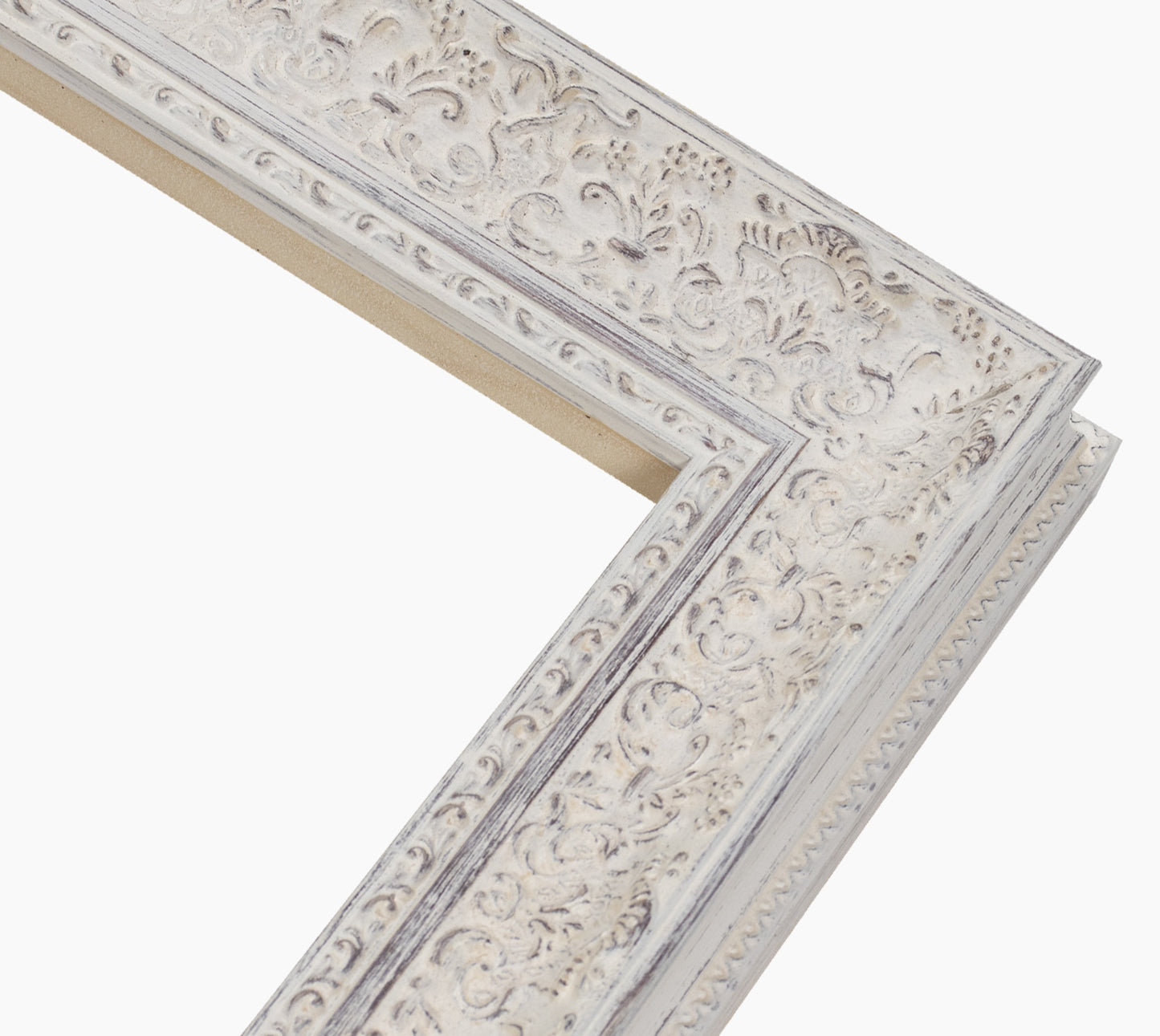Cadre blanc fond marron en bois sur mesure 731.920
