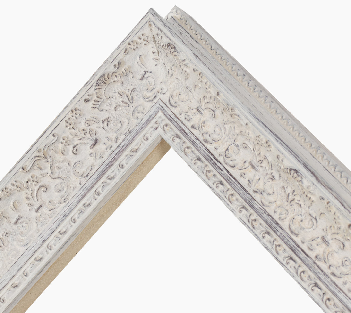Cadre blanc fond marron en bois sur mesure 731.920