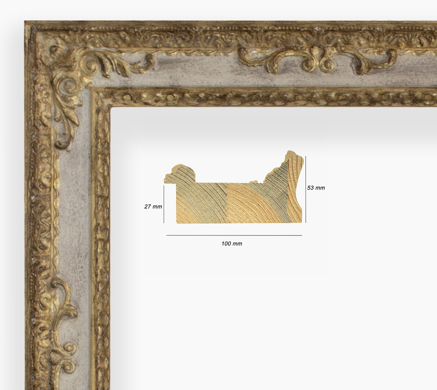 Alte Spiegel maßgeschneiderte graue alte und gold cor. 743.3004