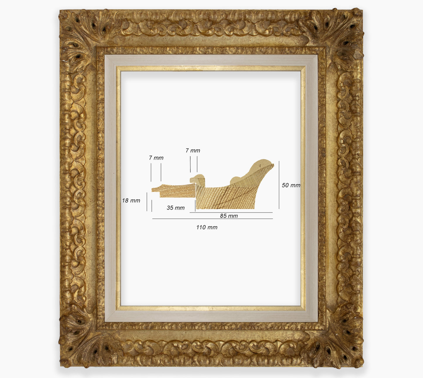 Bilderrahmen Barock am Blattgold COR4480010135