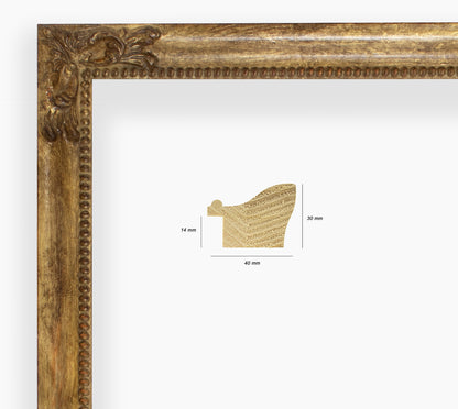 Cor.247,230 Holzrahmen mit altem Blattgold