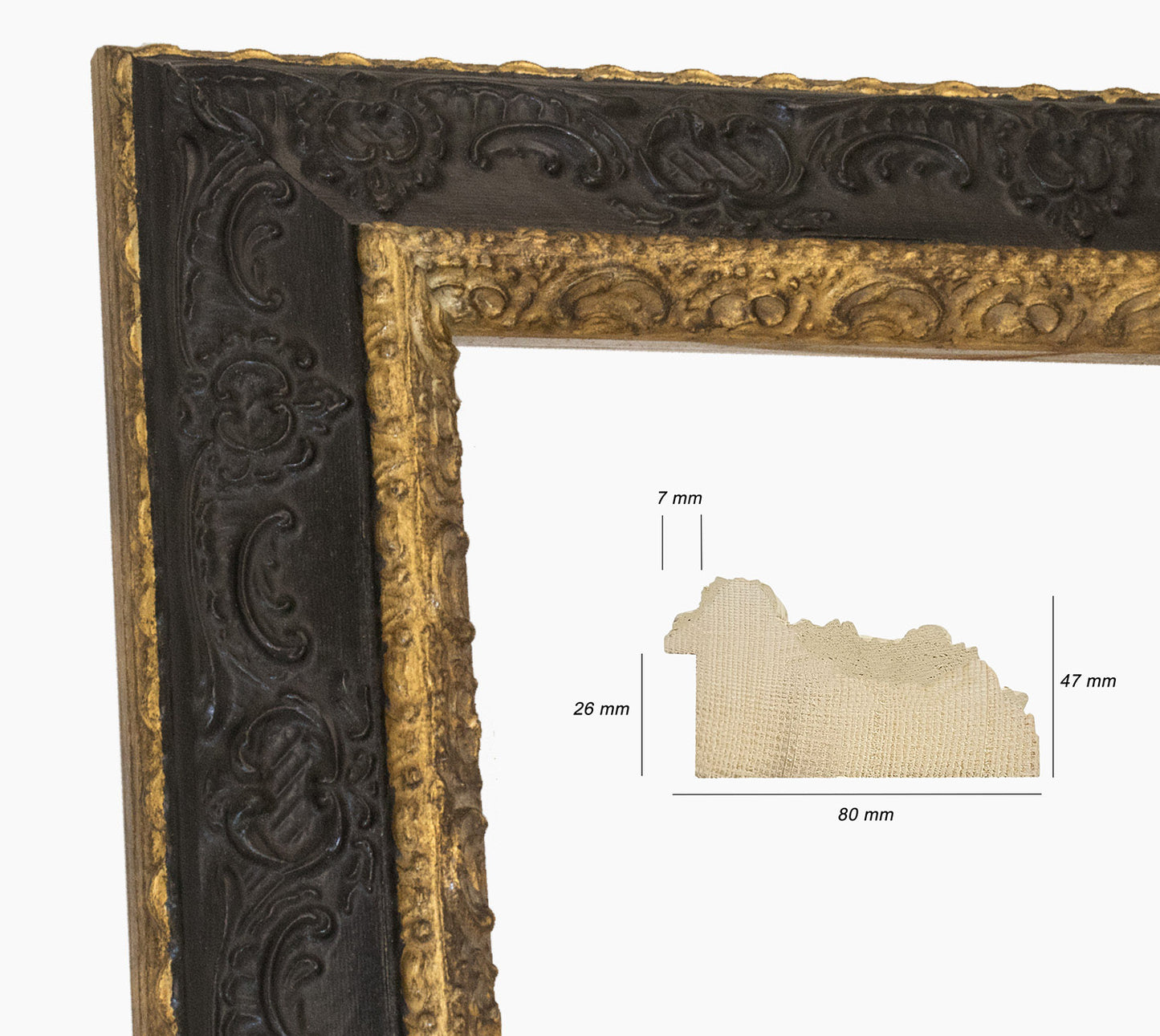Schwarzer Rahmen und Gold 634.601