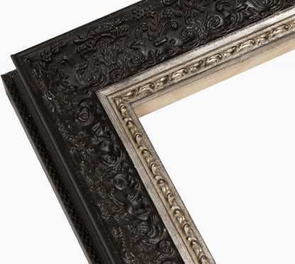 Cadre noire et or en bois sur mesure 731.602