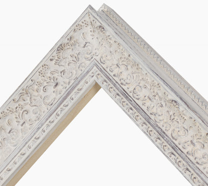 Cadre blanc fond marron en bois sur mesure 731.920
