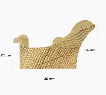 COR.4480.3000 Bilderrahmen aus antikem taubengrauem Holz mit Gold Lombarda cornici S.n.c.