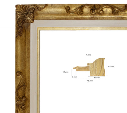 Bilderrahmen Barock am Blattgold COR227010135