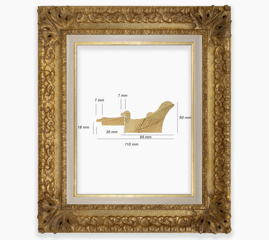Bilderrahmen Barock am Blattgold COR4480010135