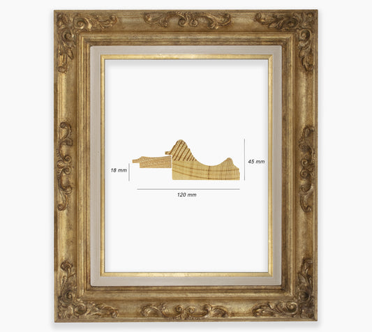 Cadre baroque a la feuille d'or COR739010135