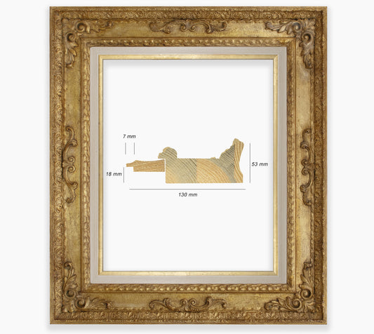 Cadre baroque a la feuille d'or COR743010135