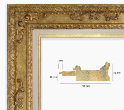 Cadre baroque a la feuille d'or COR743010135