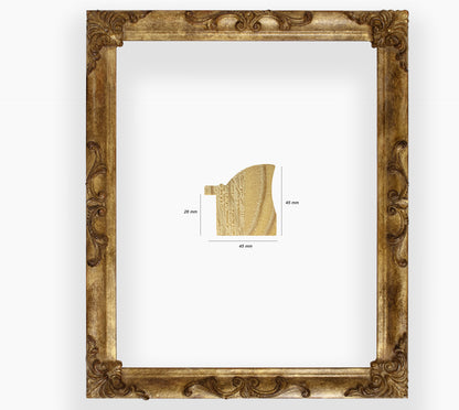 Kor.227.230 Holzrahmen mit altem Blattgold
