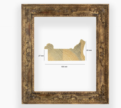 Cor.743,230 Holzrahmen mit altem Blattgold