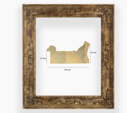 Cor.743,230 Holzrahmen mit altem Blattgold