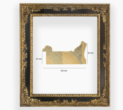 Cor.743.601 Holzrahmen mit schwarzem Blattblattschwarze