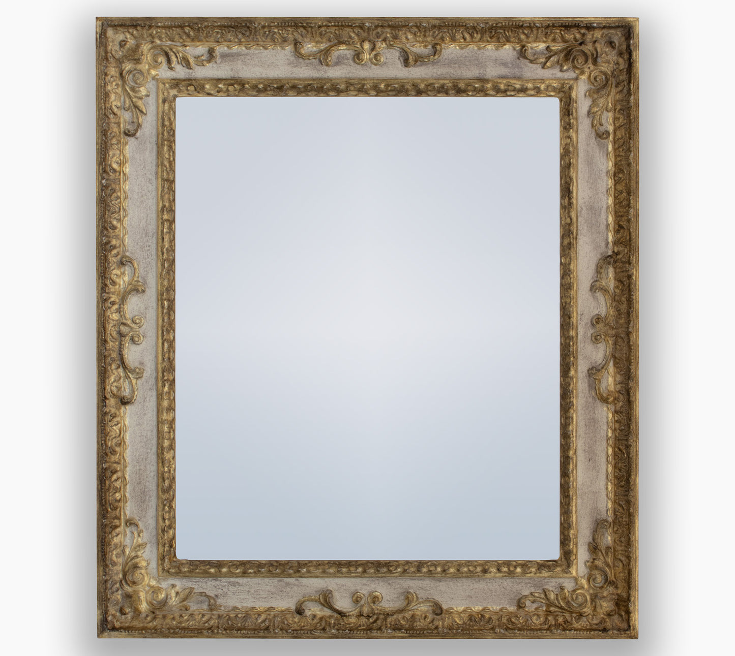 Miroirs ancien sur mesure gris antique et or cor.743.3004